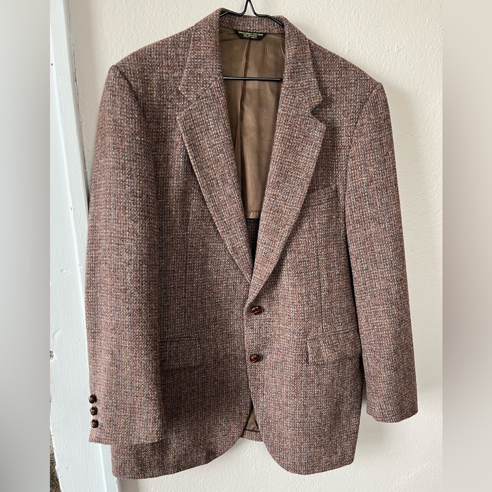 Classic Brown Tweed Blazer